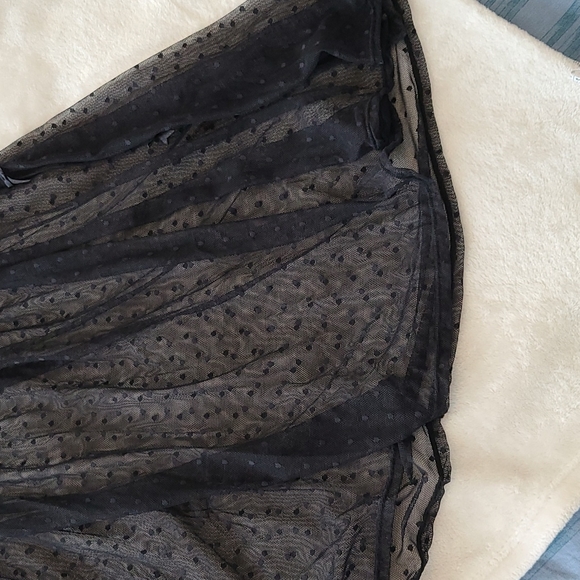 NWOT la vie en rose black mesh babydoll lingerie M - Picture 4 of 6